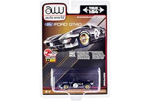 AW AUTO WORLD 1966 Ford GT40#2 Black Limited Edition to 3600 Pieces Worldwide 1/64 Diecast Model Car by Auto World CP7922