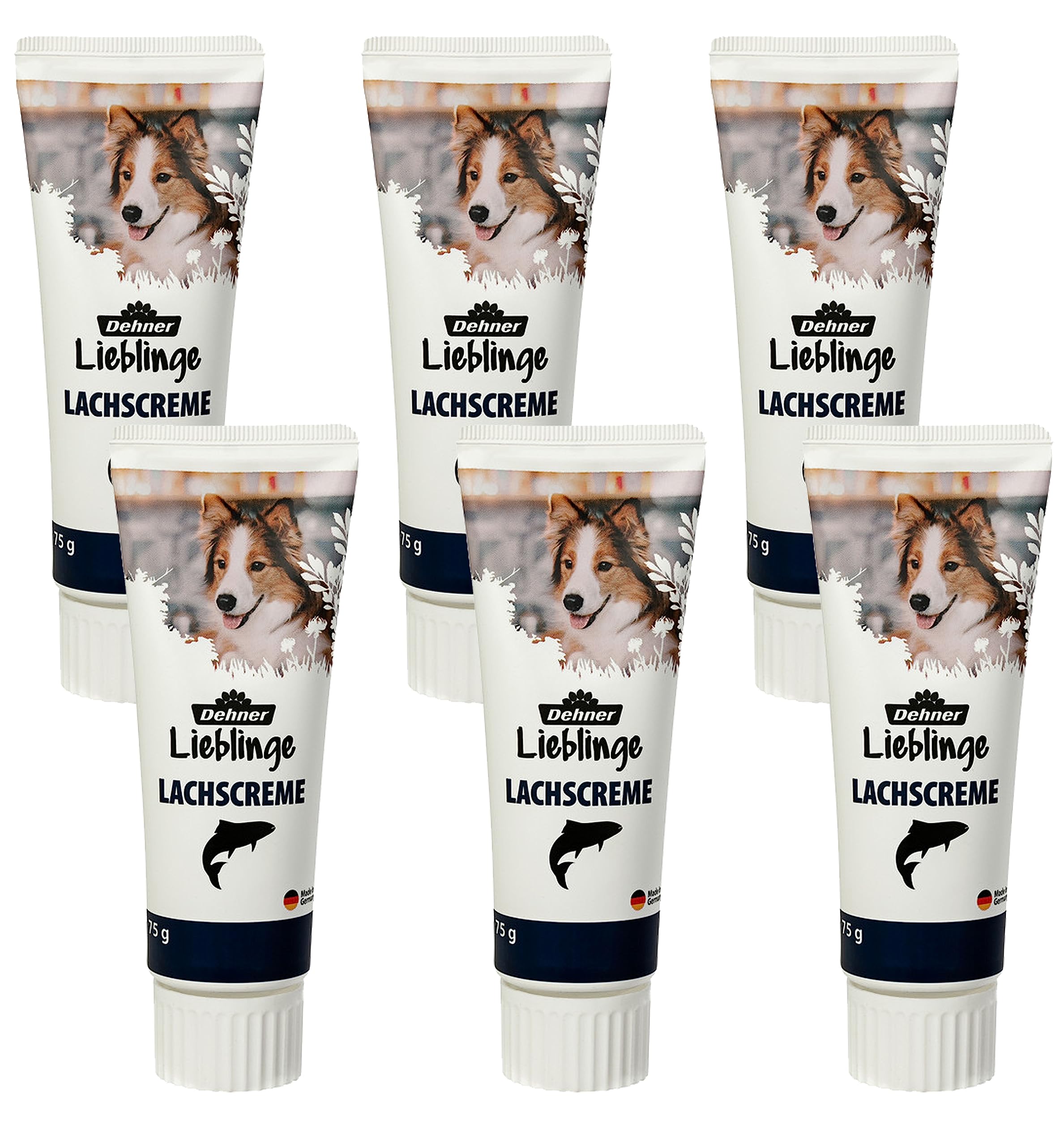 Dehner Dog Snack Food Grade Salmon Cream 75g X 6 (1 lb)