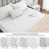 My Home Store 100% Egyptian Cotton Fitted Sheet 300TC White Double view 7