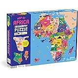 Mudpuppy Map of Africa – 70 Piece Geography Puzzle with Country-Shaped Pieces and Iconic Landscapes Cultural Items and More