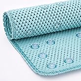 DwellAid Bathtub Mat Non Slip Ivory 36” X 17” Shower Mat Soft Foam Bath Mats for Bathroom Tub, Bathtub Mat with Drain Holes, Suction Cups, Shower Mat Non Slip