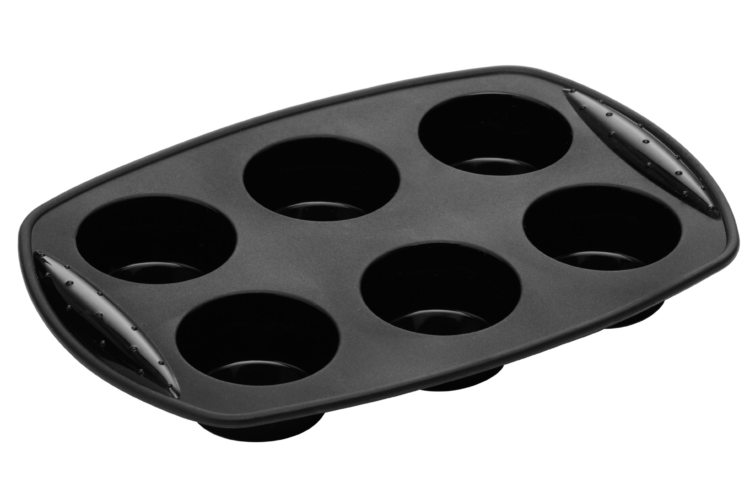Premier Housewares Silicone 6 Cup Muffin Mould - Black — image 1