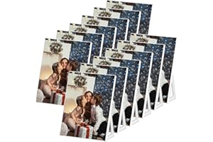 Carmanon Plastic Picture Frame 8.5 X 11, 6 Pack Plastic Paper Holder, White Outdoor Plastic Display Stands with Wide Base, Heavy Duty Slant Plastic Frames for Restaurant, Office, School, Store, Home