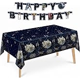 Star Wars Birthday Decorations - Banner and Table Cloth | Officially Licensed Party Decorations, Happy Birthday Banner and Tablecloth