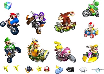 Amazon Com Mario Kart Wii Removable Wall Decorations Toys Games