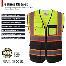 HATAUNKI High Visibility Reflection Yellow-Black