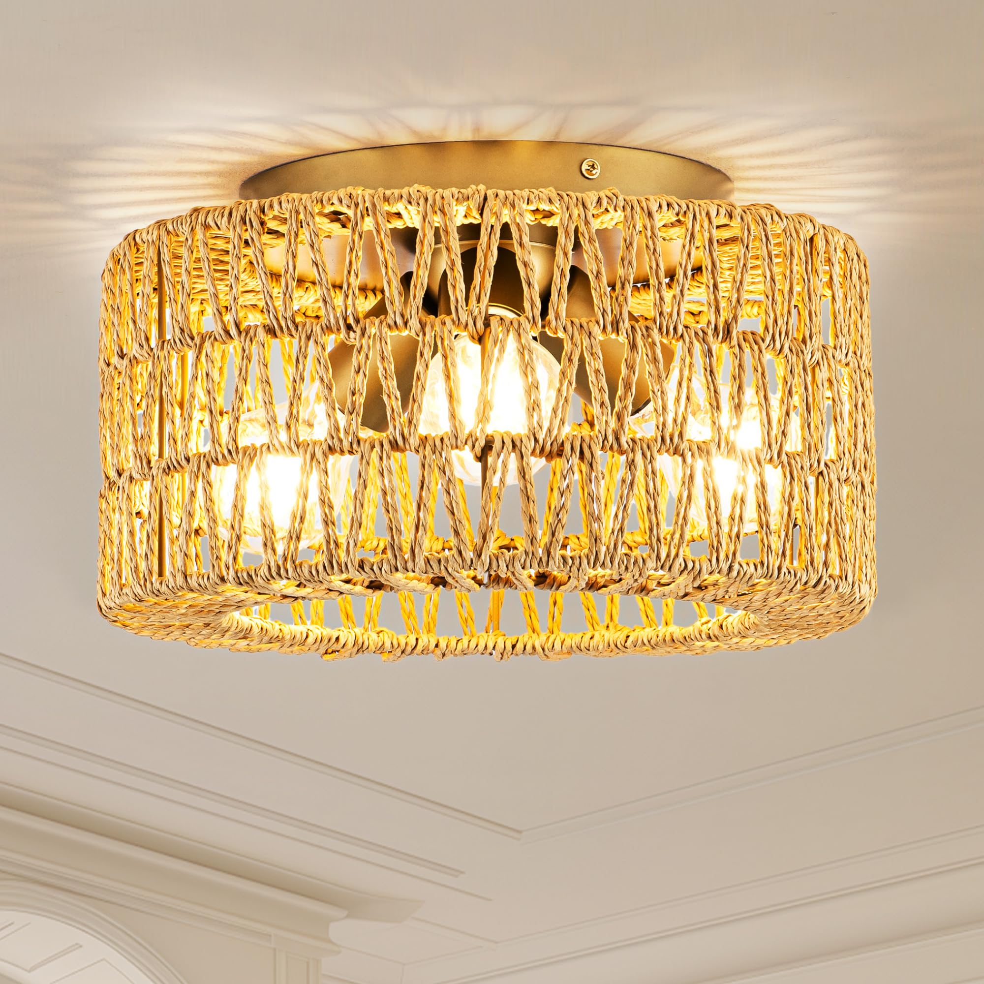 MAYNA 3-Light Boho Light Fixtures Ceiling
