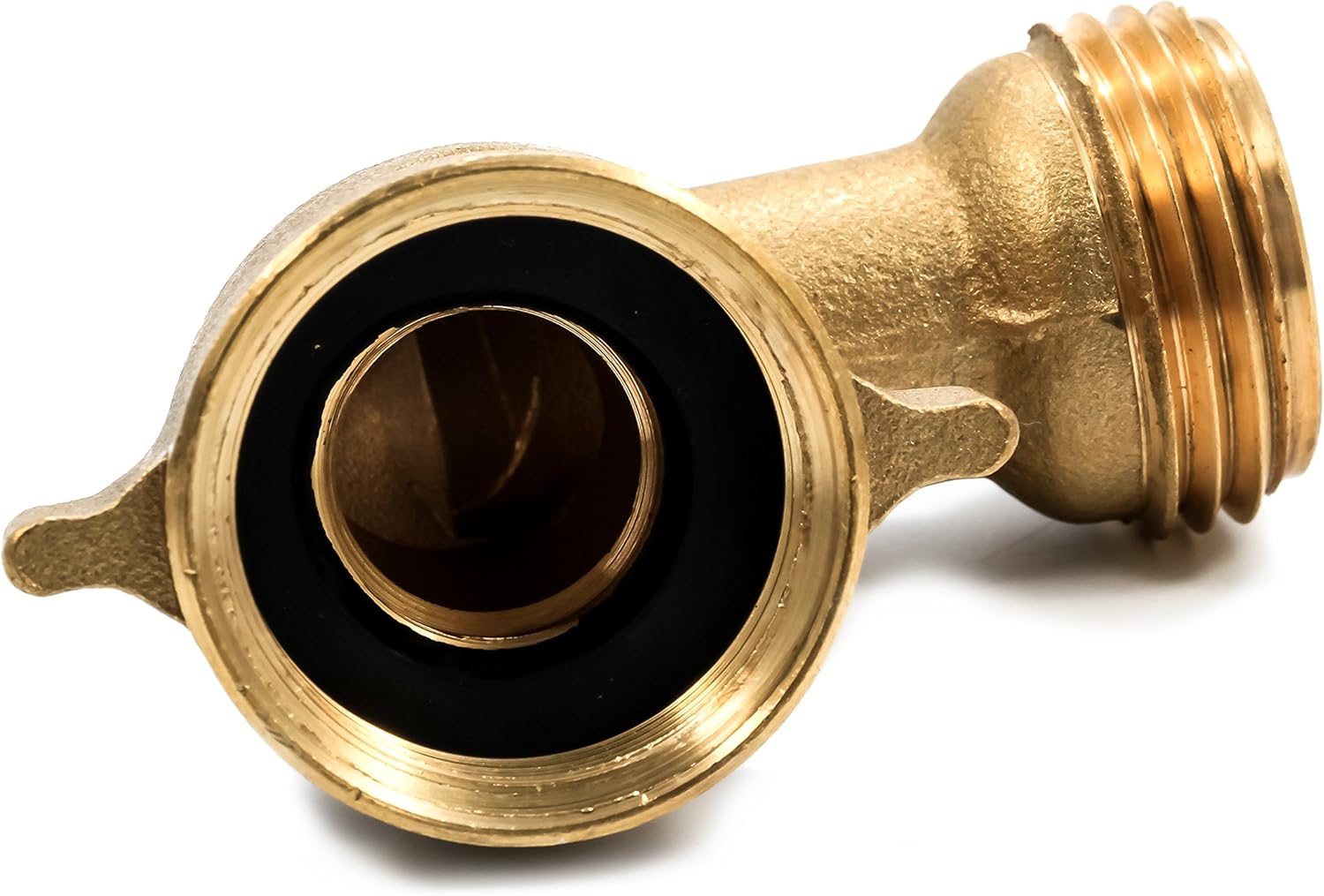 Camco (22505) 90 Degree Hose Elbow- Eliminates Stress and Strain On RV Water Intake Hose Fittings, Solid Brass: Automotive