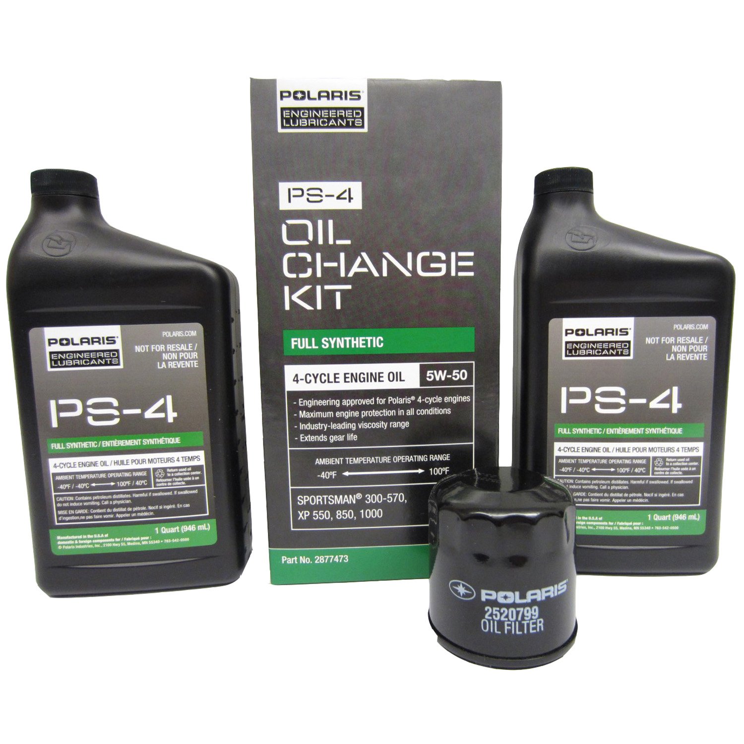 Amazon.com: Polaris PS-4 Oil Filter Change Kit Sportsman ATV Ranger:  Automotive