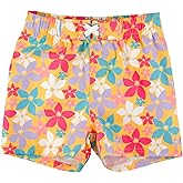 RUGGEDBUTTS Boys UPF50+ Sun Protection Fruits & Florals Swim Trunks