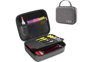 ProCase Hard Hair Clippers Case, Barber Supplies Hair Cutting Tool Accessories Storage Organizer, Trimmer Travel Bag for TPOB/Hatteker/Oneisal/Wahl 5Star/Andis Men Razor Guard Grooming Kits -Carbon