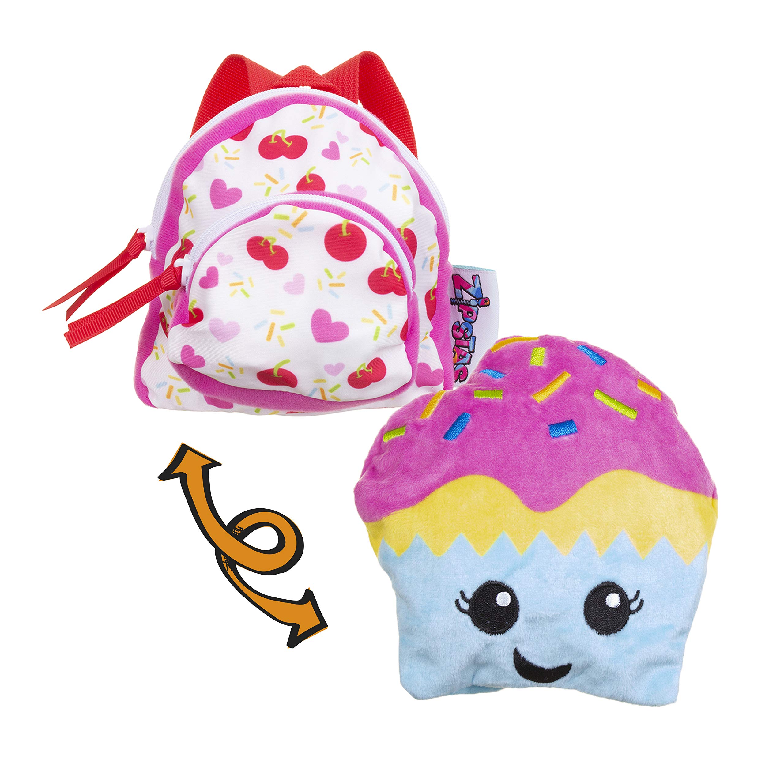 Zipstas Cupcake 2-in-1 Toddler backpack. Rucksack transforms into cupcake plush toy.