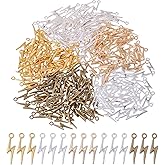 CHGCRAFT 180pcs 5 Colors Flash Shape Charms Lightning Bolt Pendants Tibetan Style Alloy Pendants for Necklace Earring Bracelet Haircraft Jewelry Making