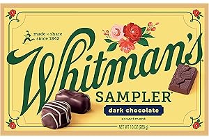 Whitman's Sampler Mother's Day Gift Box, Dark Chocolate Assortment, 10 Ounce (22 Pieces)