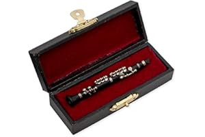 BROADWAY GIFTS CO. Broadway Gift 3 Inch Black Clarinet Music Instrument Miniature Replica with Lined Case
