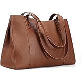 befen Genuine Leather Laptop Tote Bag for Women, Womens 15 Inch Computer Bags Work Totes Purse Shoulder Purses Handbags