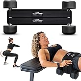 Zokani Fitness Hip Thrust Belt, Double Padded Glute Trainer with Non-Slip Design, Heavy Duty Weight Belt for Dumbbells, Kettlebells and Plates, Black