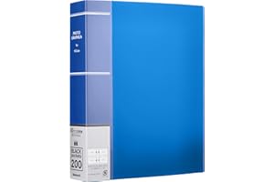 Nakabayashi Co, Ltd. KG-Size Two-Stage 200 Sheets Storage Pocket Album (Blue) PHKG-1020-B