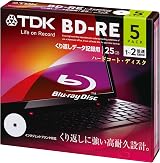 TDK BD-RE 25GB 2x Rewritable Printable Blu-ray Discs 5 Pack view 1