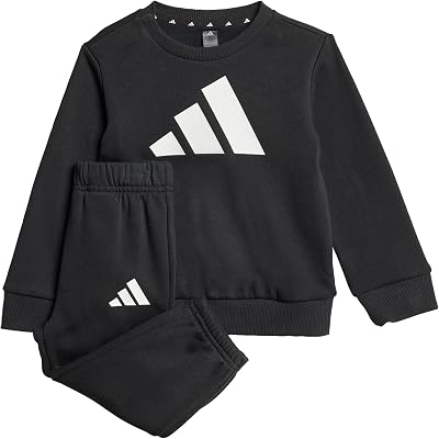Unisex bebé Big Logo Essentials Jogger Track Suit, Black/White, 9-12 Months
