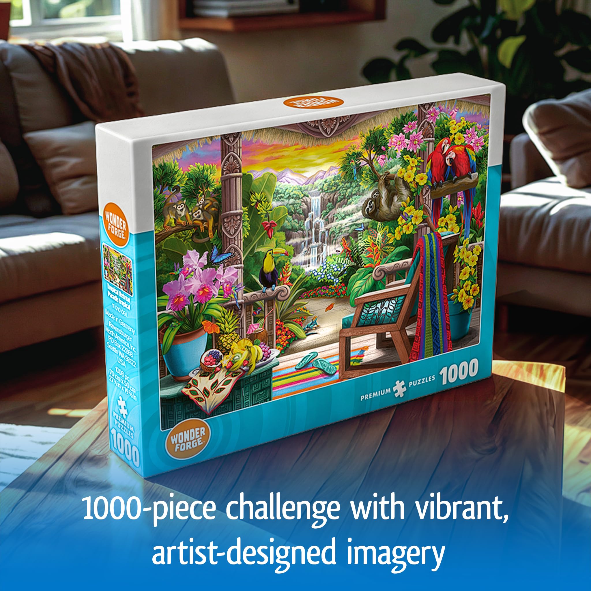 Wonder Forge Tropical Retreat 1000 Piece Jigsaw Puzzle for Adults | Unique, Perfectly-Fitting Pieces | Fun, Vibrant Imagery | Amazon Exclusive