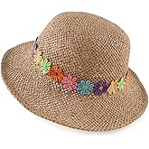 Baby Girl Straw Hat 3-6 Years Girls Summer Beach Hats with Bowknot Sun Protection Hats for Kids