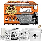 Gorilla Epoxy Garage Floor Coating Kit, 12 Pieces, 550 sq. ft. Coverage | High Gloss Gray Finish, 100% Solids, Superior Adhesion, Incredibly Durable, Ideal for Concrete Flooring