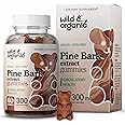 Wild & Organic Pine Bark Extract Gummies 300mg - Antioxidant Support w/French Maritime Pine Bark Tree - Pinus Pinaster Supplements - 60 Antioxidant Gummies - Vegan, Non-GMO