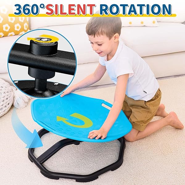 KIDBLOOM SPINNING CHAIR FOR AUTISTIC KIDS, UPGRADE HANDLE SENSORY CHAIR, AUTISM & ADHD CHAIR, KID’S FURNITURE, AUTISM SENSORY PRODUCTS FOR KIDS
