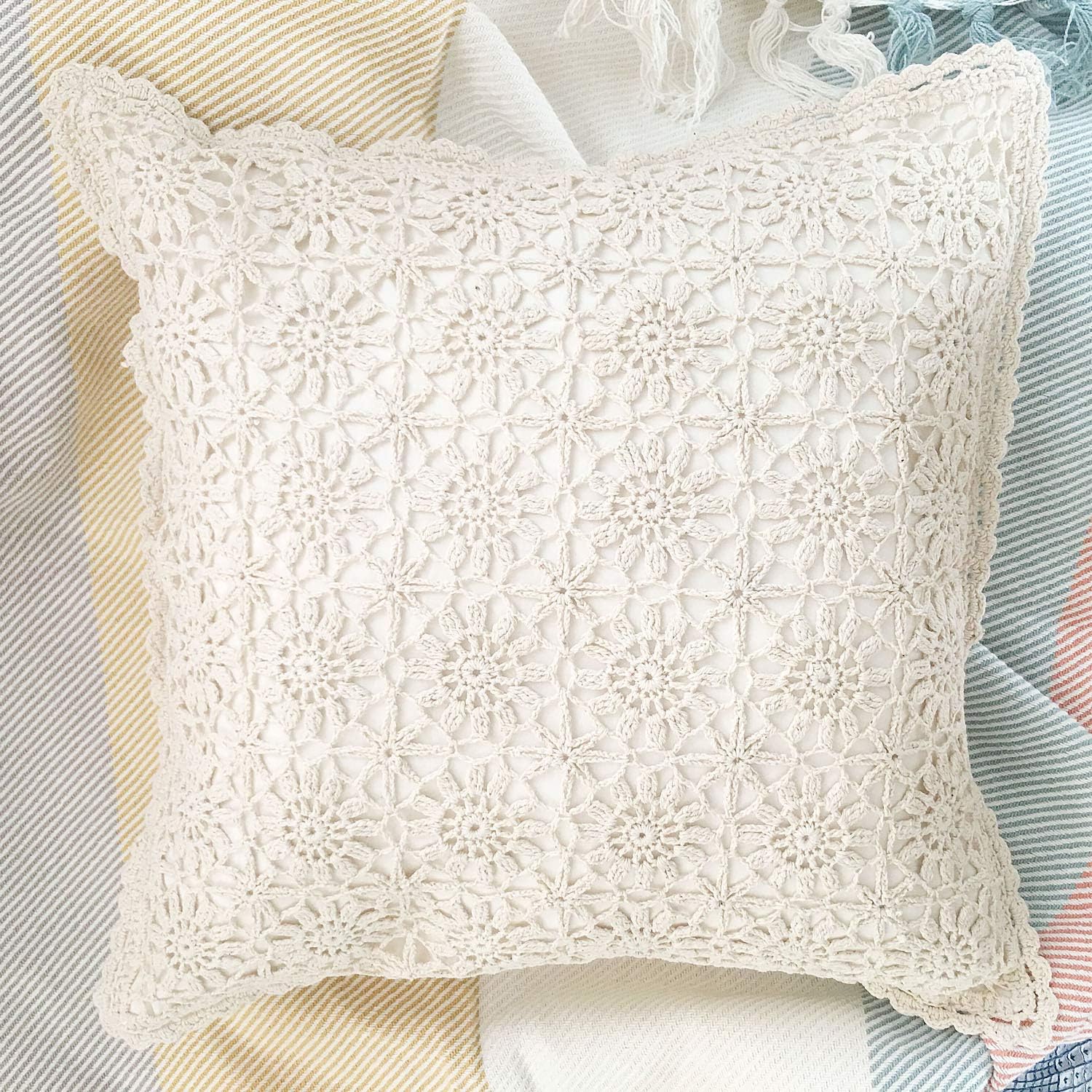 crochet throw pillow