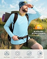 Roadbox Mens UPF 50+ Long Sleeve SPF Diving Rash