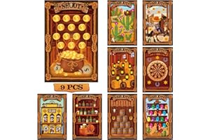 Moinchore 9 Pcs Shooting Targets, Paper Targets for Shooting Range 23" x 35'' Funny Shoot Game Target Set for Tiki Carnival Western Party Game Supplies