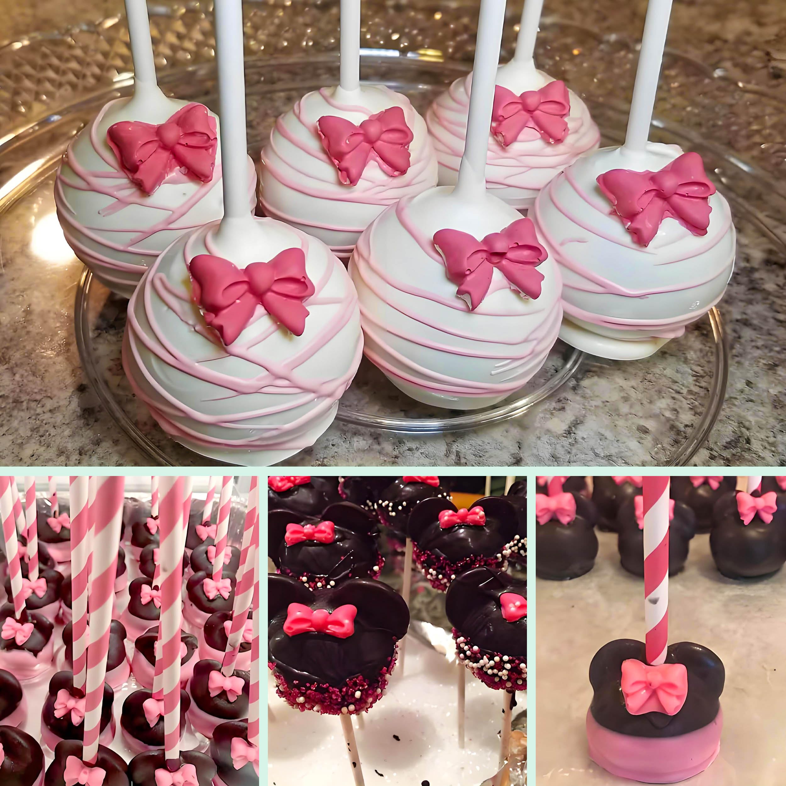 YunKo W0770 8 Mini Bows Silicone Fondant Molds Chocolate Sugar Candy Cake Pop Bow Craft Molds DIY Cake Decorating