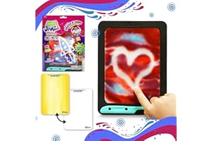 Sky Castle DoodleJamz JellyBoards — Squishy Drawing Pads Filled with Non-Toxic Sensory Gel – No-Mess Fidget Art – ASMR – Re-usable for Endless Artistic Creations (Blue and Red Gel)
