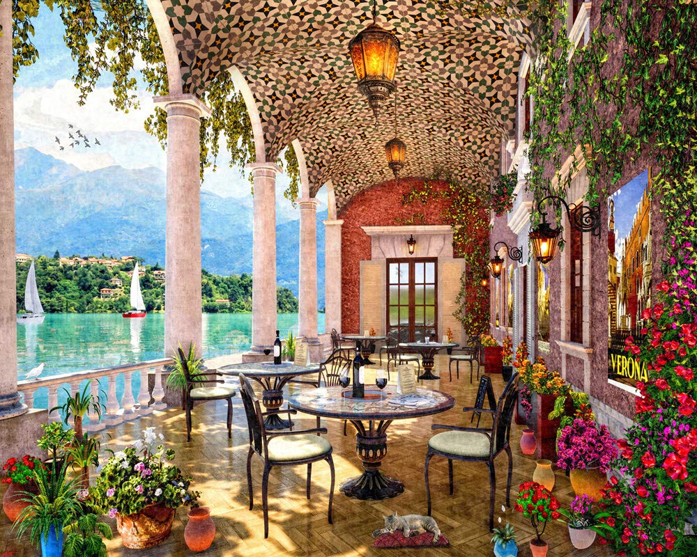 Summer Terrace Jigsaw Puzzle 1000 Piece by Vermont Christmas Company