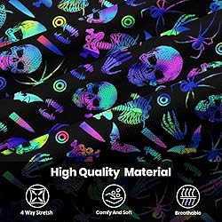Xdceu Men's Skull Polo Shirts Hawaiian Golf Polo