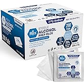 MED PRIDE Sterile Alcohol Prep Pads, 70% Isopropyl, 2-Ply, 200-Count Pack