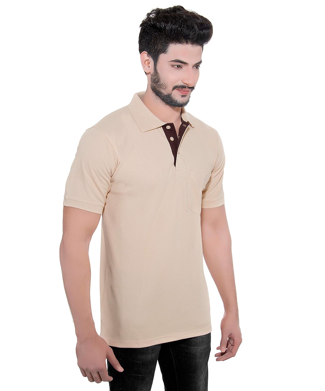 fabilano men's cotton polo t-shirt (multicolour)