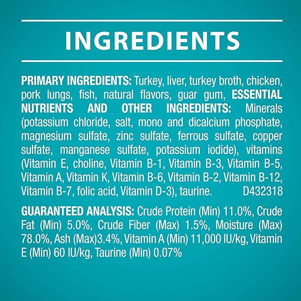PURINA ONE SMART BLEND CAT TENDER TURKEY FOOD, 24 BY 3 OZ.
