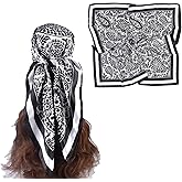 EIysee 35 Inches Silk Head Scarf-Satin Hair Scarves Silk Bandana Scarf Headscarf for Women's Fashion Scarves