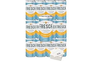 Fresca Sparkling Soda Water, Grapefruit Citrus, 7.5oz Cans, (Pack of 10) with Bay Area Marketplace Napkins