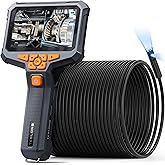 Teslong 50FT Sewer Camera, Dual Lens Borescope with Light, 4.3" HD Drain Plumbing Endoscope Inspection Camera, Home Waterproof Flexible in Wall Cam Pipe Tools, Snake Scope for Air Duct HVAC