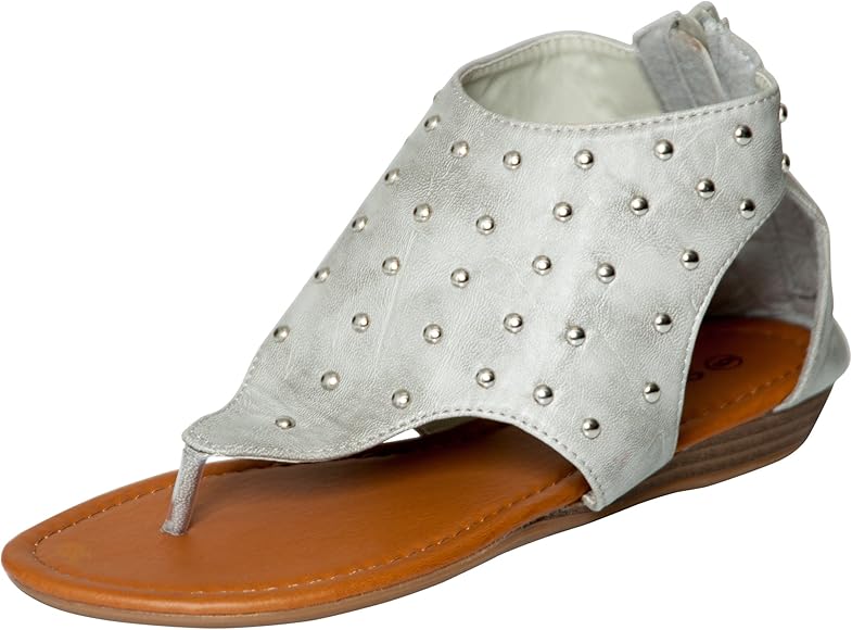 studded flat gladiator sandals