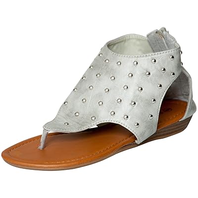 Women's Studded Low Wedge Gladiator Sandals Jamaica