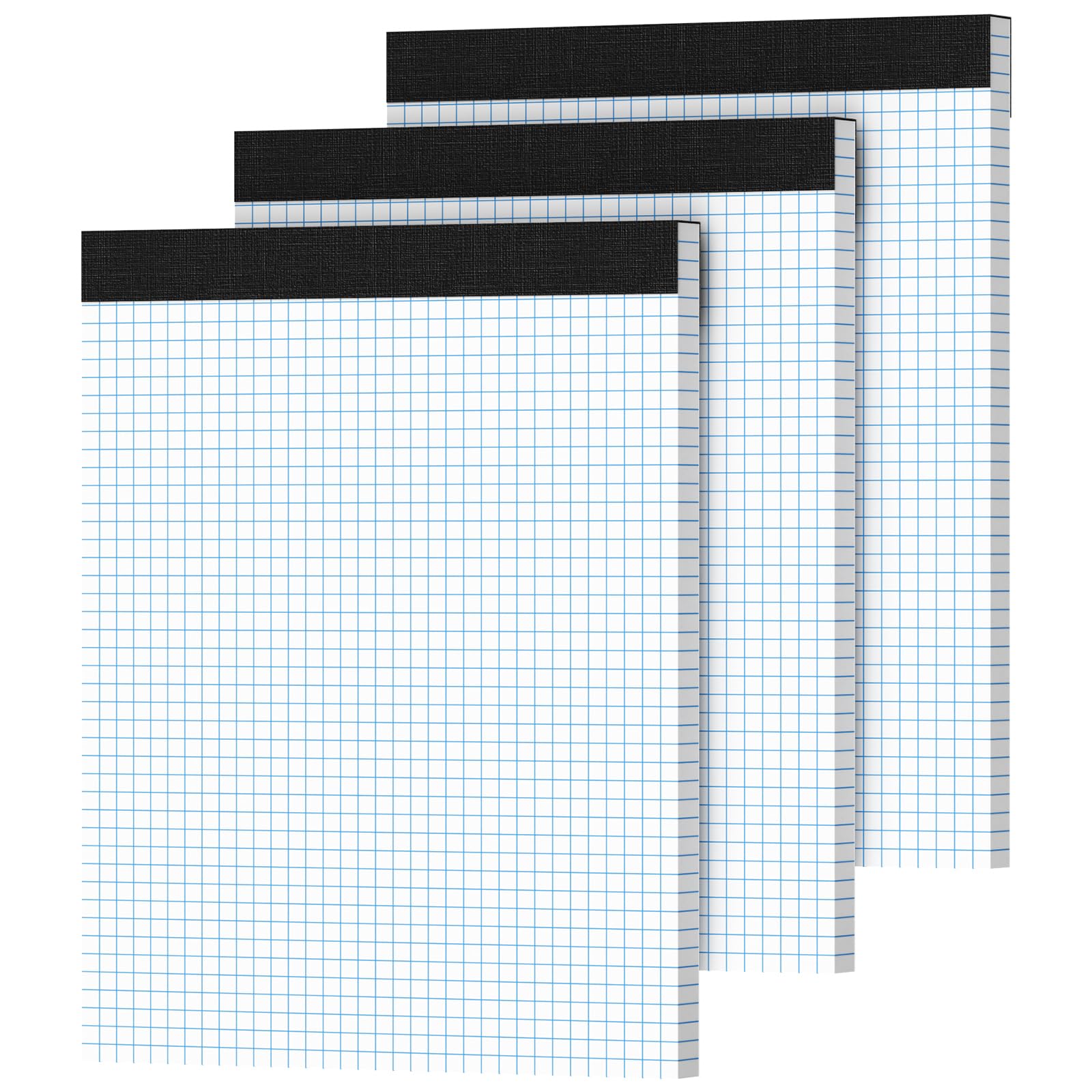 Photo 1 of Ciphyfee Graph Paper 8.5 X 11, 3 Pack, 4x4 Quad Ruled, Grid Paper Pad 8-1/2" X 11.75", Grid Pad 8.5 X 11.75, Engineering Notebook, Easy Tears Off, White 70 Gsm Graft Paper