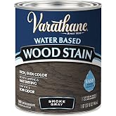 Varathane Smoke Gray Wood Stain | Water-Based, Furniture, Cabinets, Doors &amp; Trim, Fast Drying Formula, Rich Color Penetration, Quart