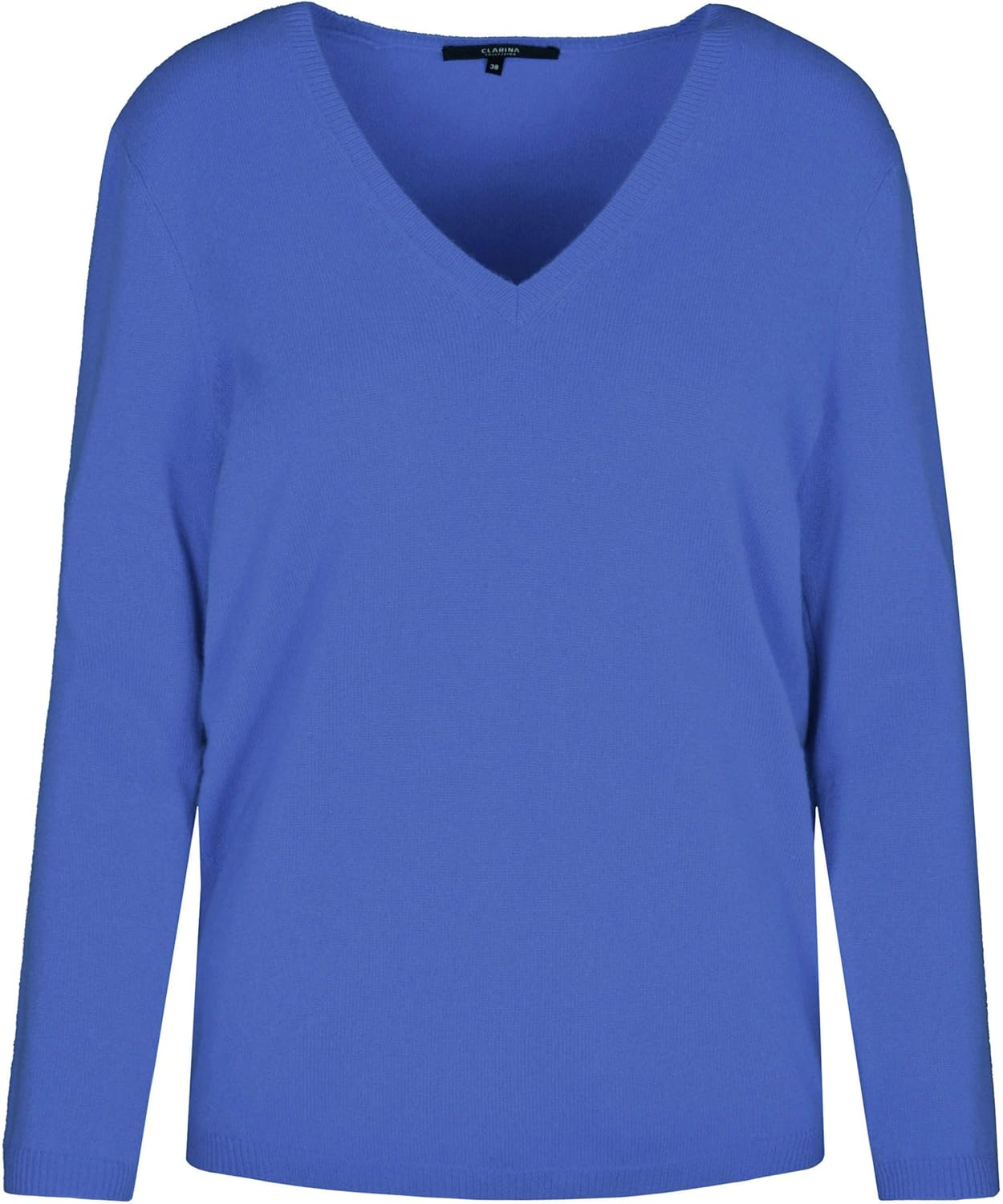 Clarina Women's Cashmere Pullover V-Neck - Blue - UK 20: Amazon.co.uk: Clothing