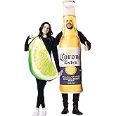 Rasta Imposta Corona Extra Beer Bottle and Ulitmate Lime Slice Couples Halloween Costume Cinco De Mayo Fits Men Women 21+ of age, Adult One Size