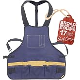 Woodworking Apron For Men with Extra Wide Comfort Fit Shoulder Straps