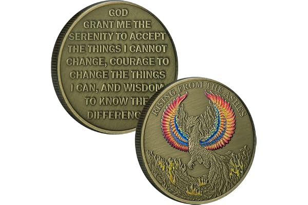 Empowering Phoenix Resilience Coin - Overcoming Challenges & Embracing Transformation Inspirational Token